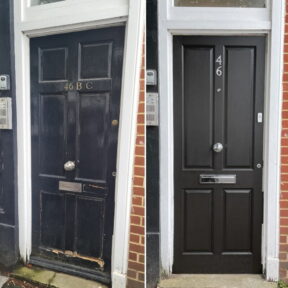 Hardwood Victorian Door - Black
