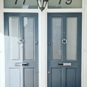 Matching Hardwood Doors & City Filmed Glazing